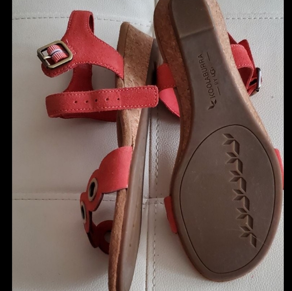 Koolaburra by UGG Women's Leira Heeled Sandal, Ember Glow, SZ 6 - Picture 4 of 4